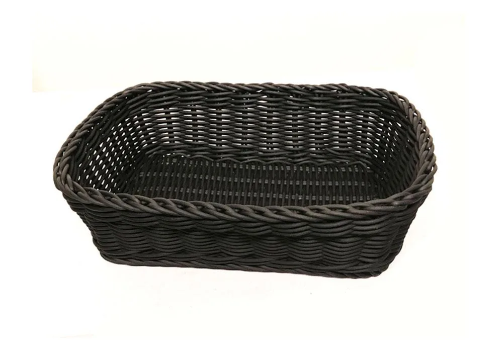 Brødkurv sort 33x22x6 cm