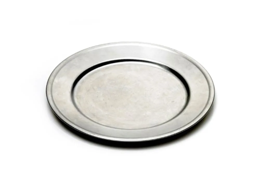 Stål fad, rund ca Ø:35 cm